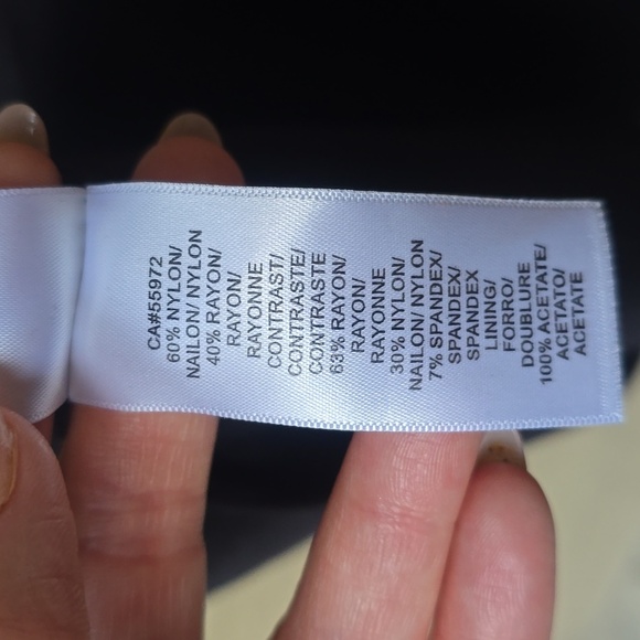 LAUNDRY Black Floral Lace Nude Underlay Sleeveless Drop Waist Short Dress SZ 6 - Picture 10 of 10